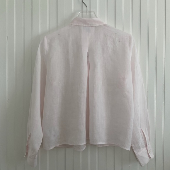 J. Crew Collection Beaded Button-up Shirt in Ramie NWT - Picture 3 of 8